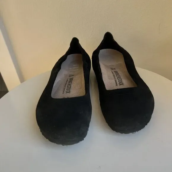 Birkenstock Celina Black Suede Hidden Wedge Ballet Flat Size EU 36 - Picture 4 of 10